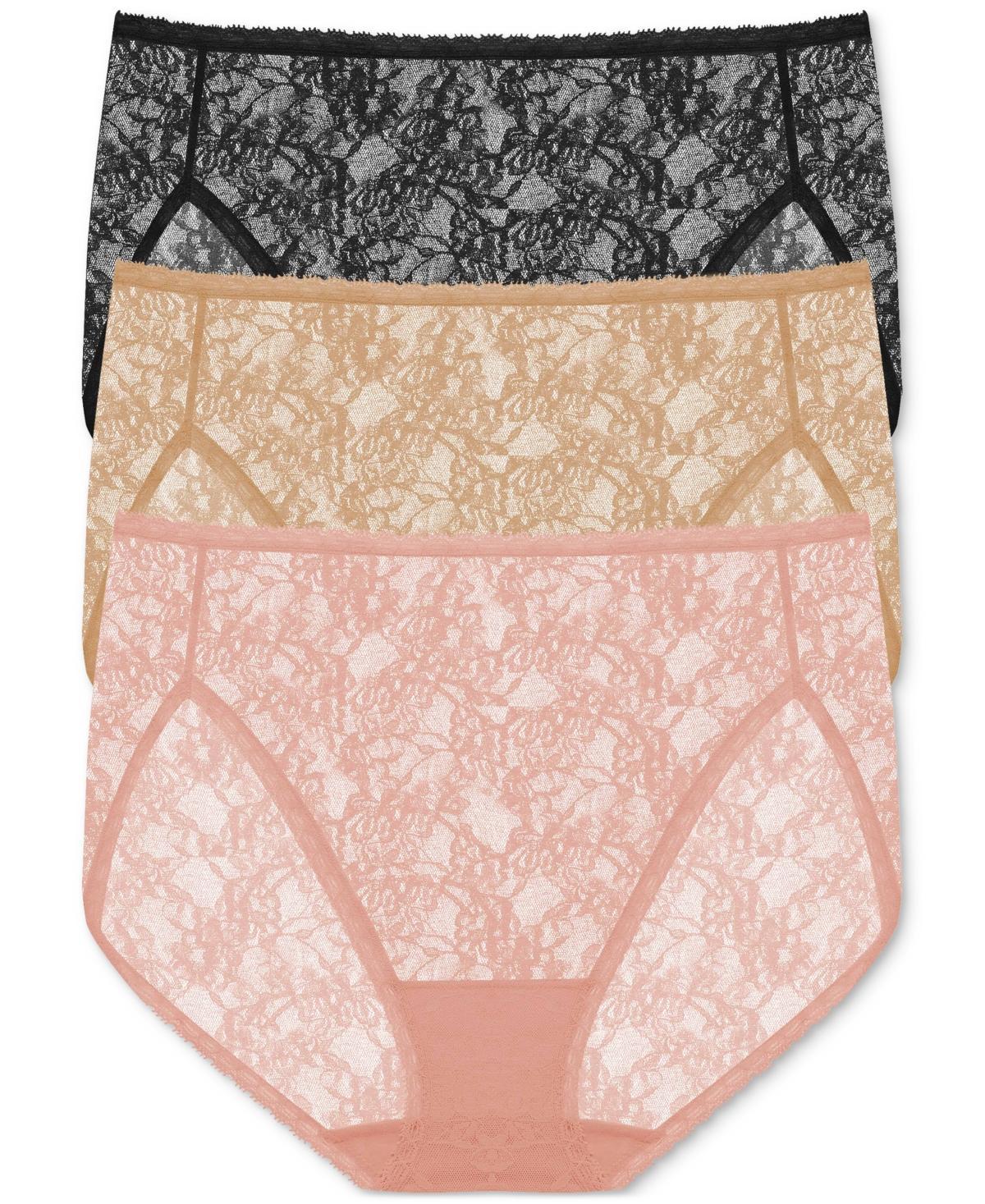 Natori Bliss Allure Lace 3-Pack French Cut Briefs Product Image