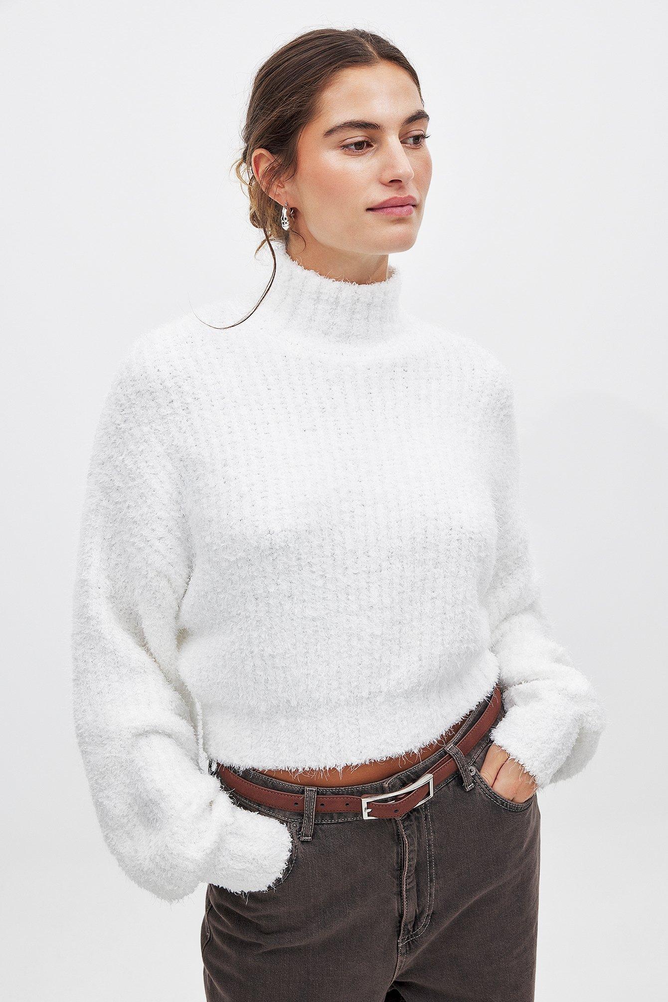 Fluffy Knitted Turtleneck Sweater Product Image