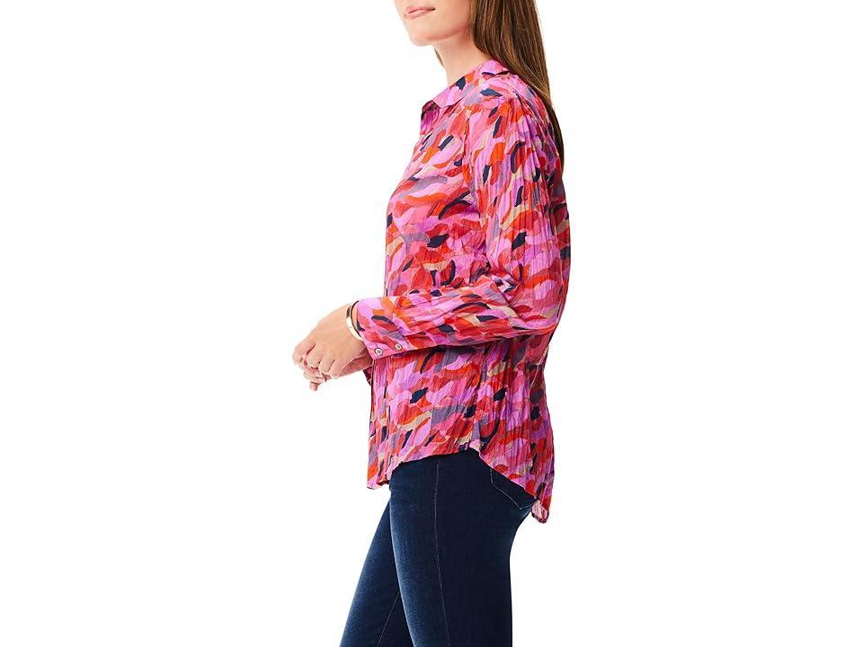 NIC+ZOE Petal Splash Crinkle Shirt Multi) Women's Clothing Product Image