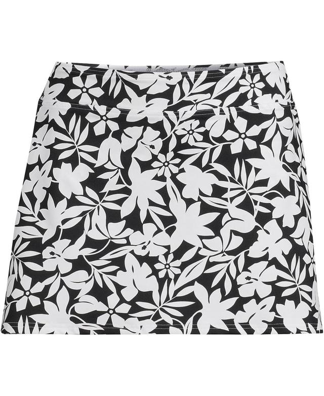 Lands End Womens Tummy Control Swim Skirt Swim Bottoms Print Product Image