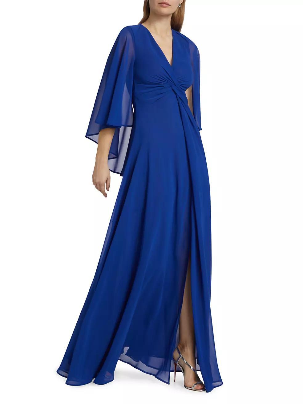 Georgette Draped Gown Product Image