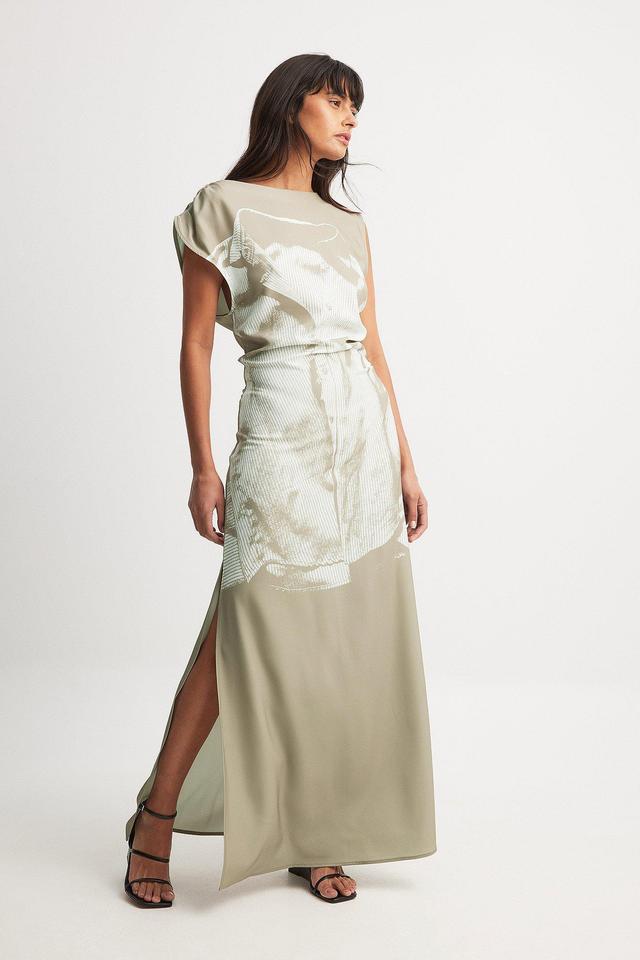 Woven Draped Detail Maxi Dress Product Image