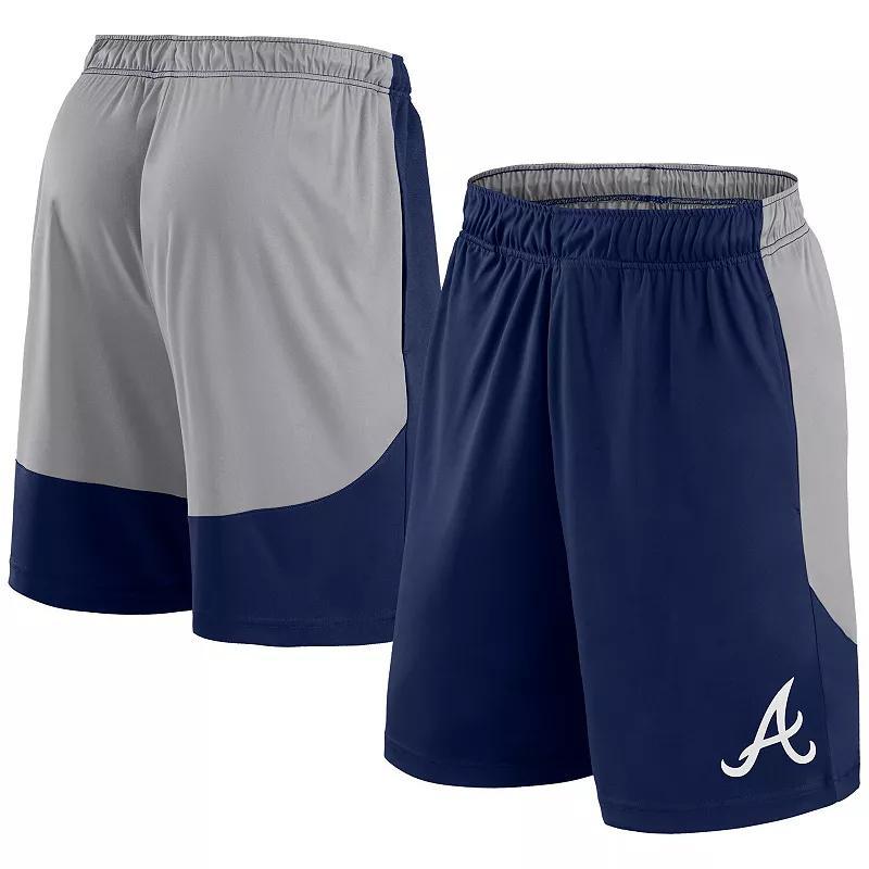 Mens Fanatics /Gray Atlanta Braves Go Hard Shorts Blue Product Image