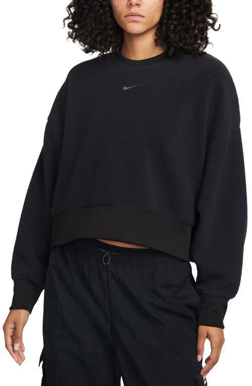 Women's Nike Sportswear Plush Oversized Crew-Neck Mod Crop Sweatshirt Product Image