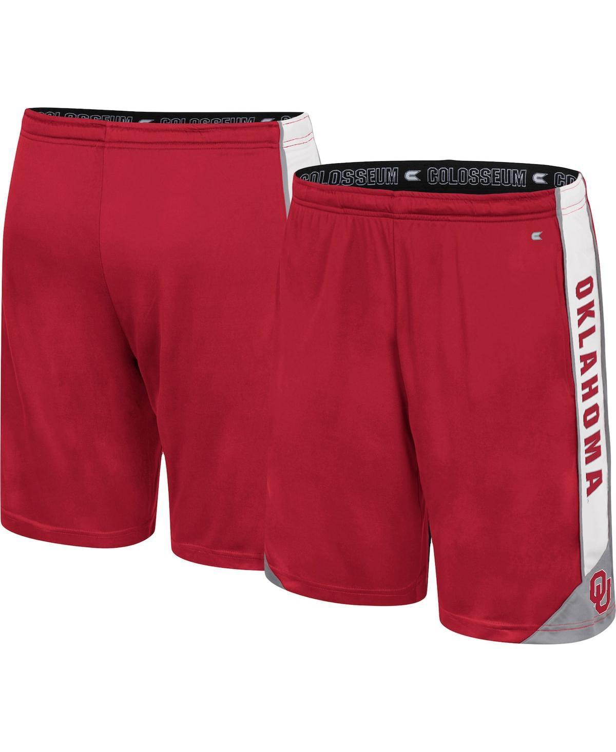 Colosseum Mens Crimson Oklahoma Sooners Haller Shorts - White Product Image