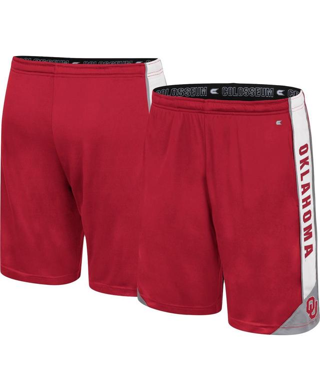 Colosseum Mens Crimson Oklahoma Sooners Haller Shorts - White Product Image