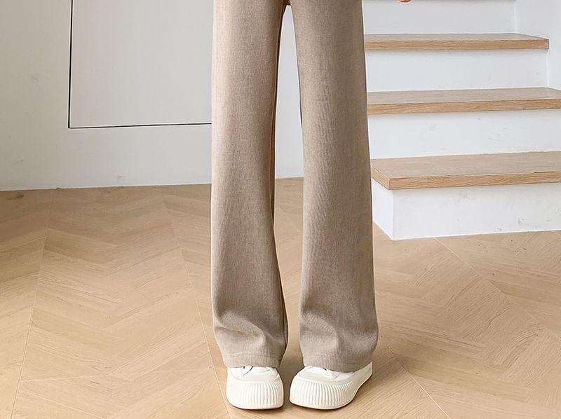 Maternity High Waist Plain Loose Fit Pants Product Image