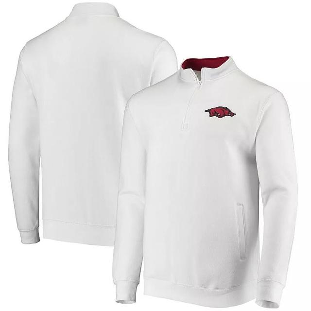 Mens Colosseum White Arkansas Razorbacks Tortugas Logo Quarter-Zip Jacket Product Image