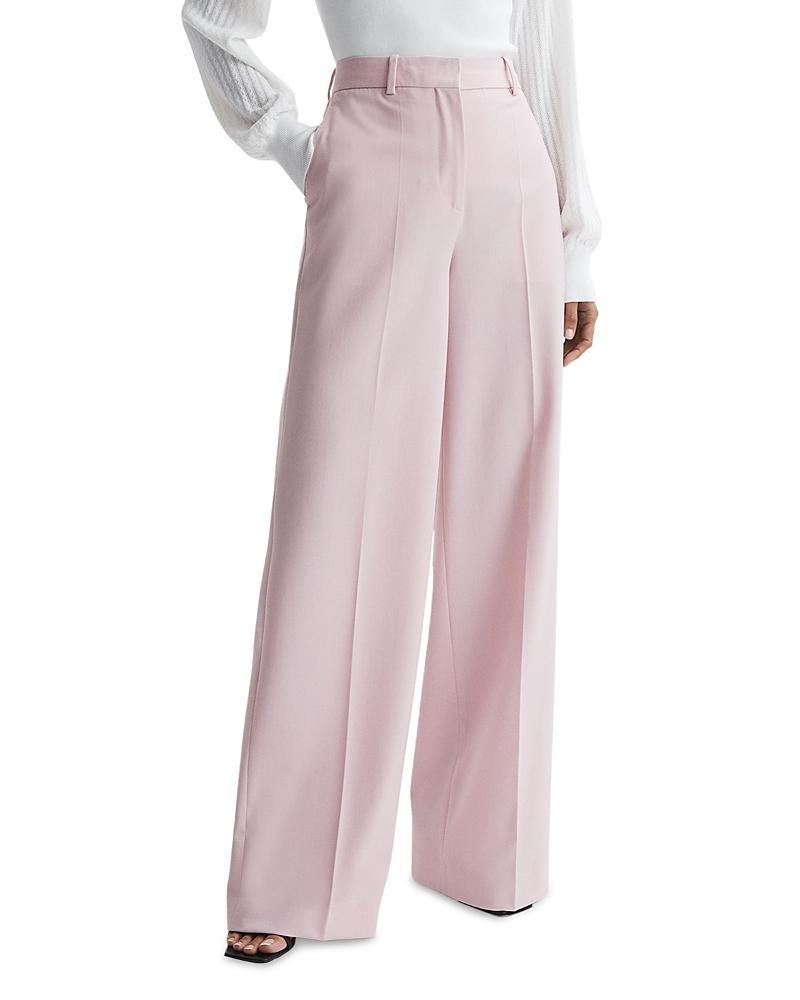 Womens Evelyn Wide-Leg Wool-Blend Pants Product Image