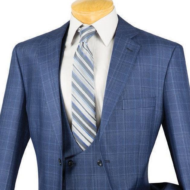 Renaissance Collection - Regular Fit 3 Piece Suit Oxford Blue Product Image