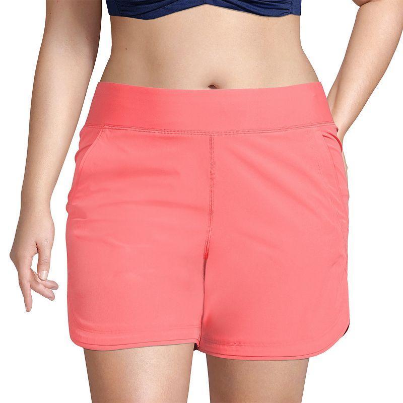 Plus Size Lands End 5 Quick Dry Swim Shorts With Panty, Womens Product Image