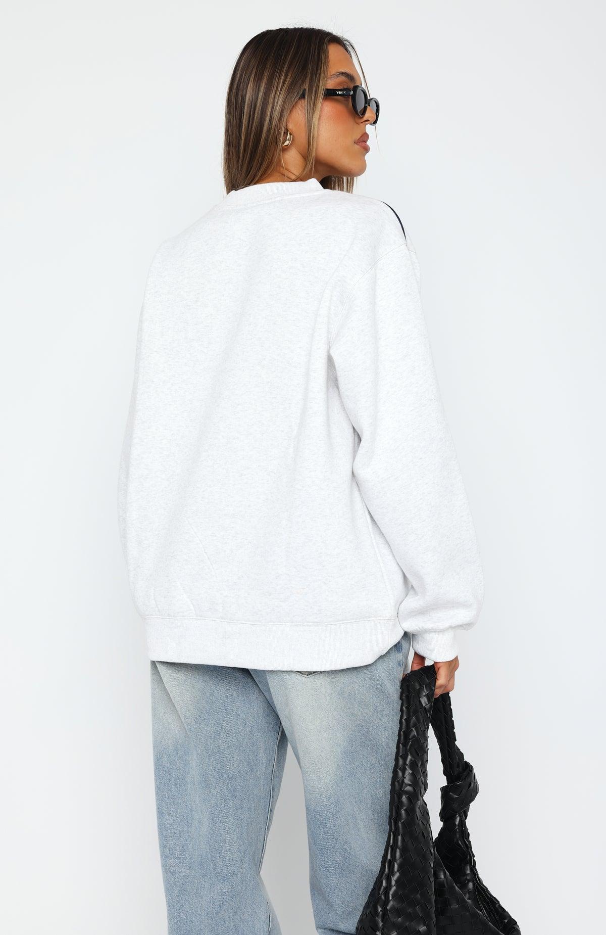 Here For You Oversized Sweater Grey Marle Product Image