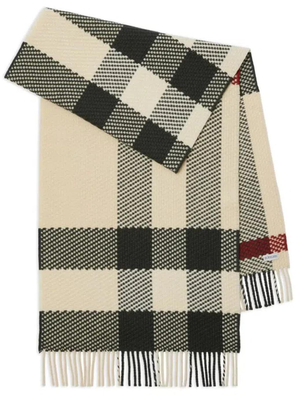 BURBERRY Man Scarf Man Beige Scarves Product Image