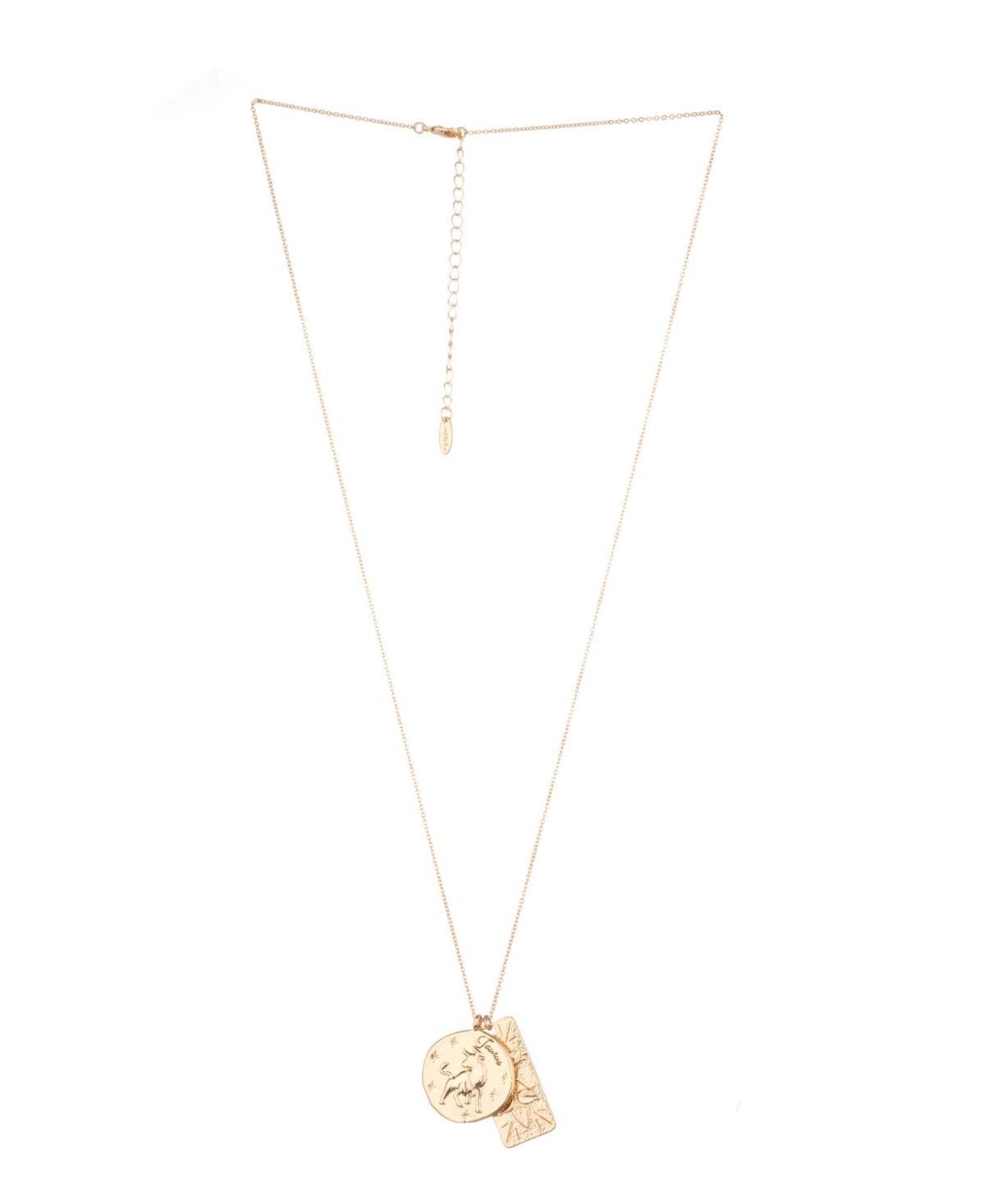 Ettika Womens Zodiac Double Charm Necklace Product Image