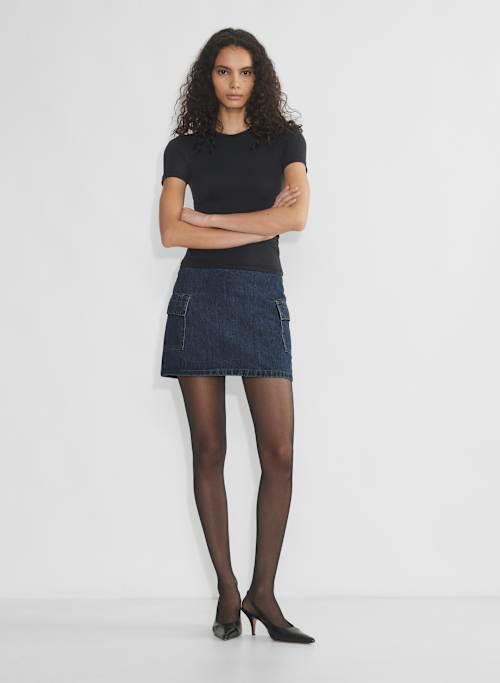 the ‘90s cargo micro denim skirt Product Image