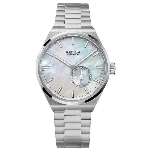 BERING Womens Charity Stainless Steel Link Bracelet Automatic Watch - 19435 Silver Product Image