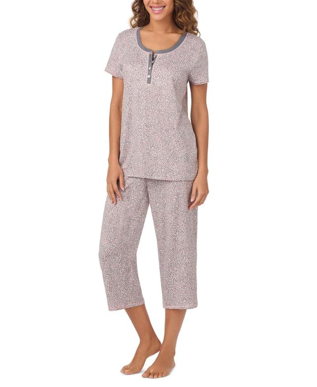 Cuddl Duds Womens 2-Pc. Cropped Short-Sleeve Pajamas Set Product Image