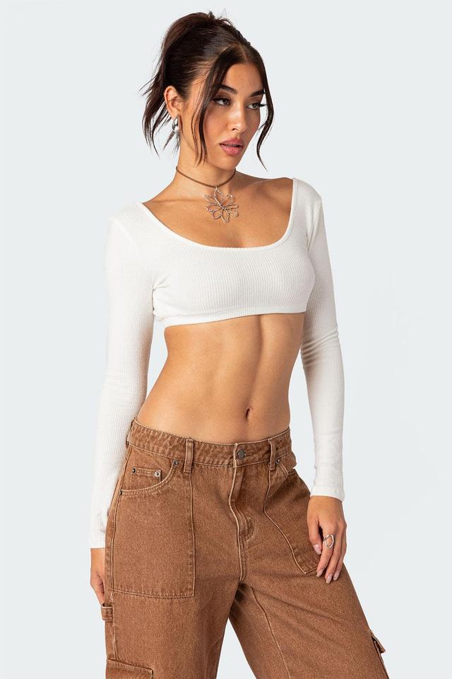 Sydney Ribbed Open Back Crop Top Product Image