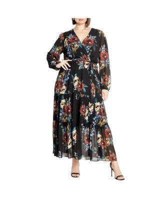 Plus Size Xander Print Maxi Dress Product Image