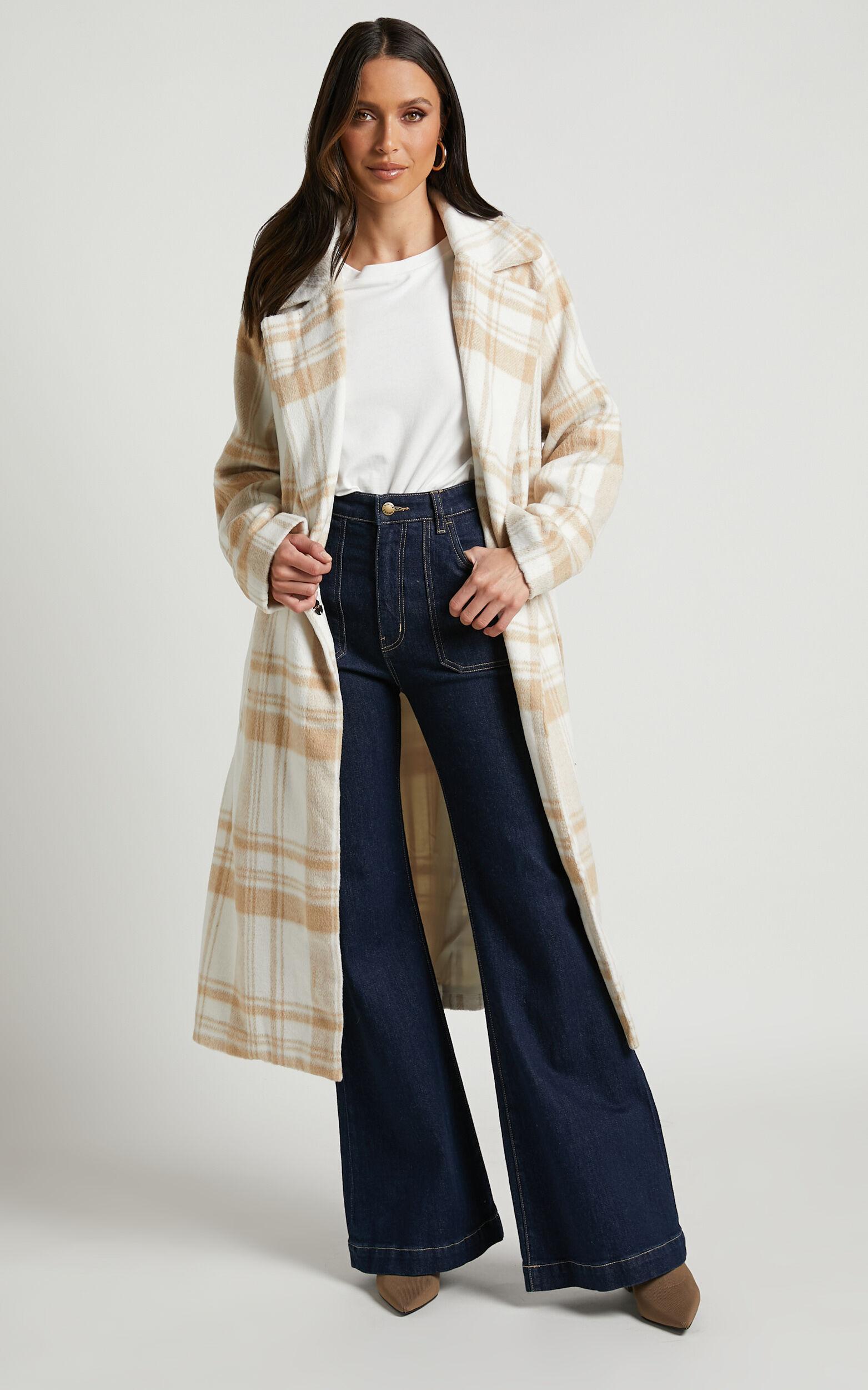 Phagie Coat - Wrap Coat in Cream Product Image