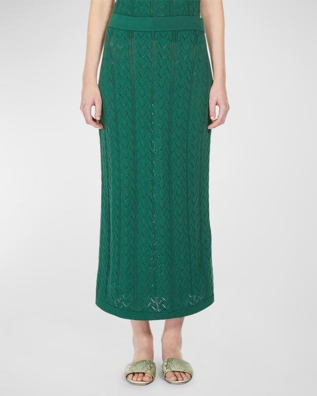 Firmina Pointelle-Knit Midi Skirt Product Image