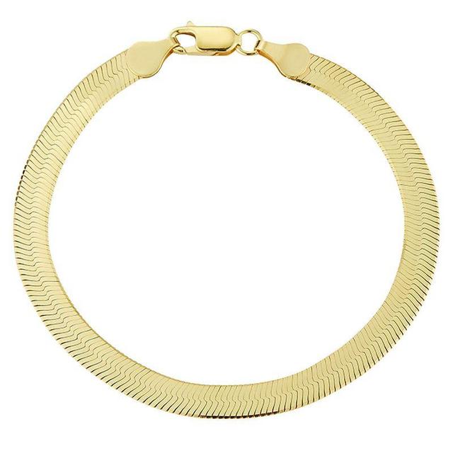 Sunkissed Sterling Sterling Silver Herringbone Chain Bracelet, Womens Gold Product Image