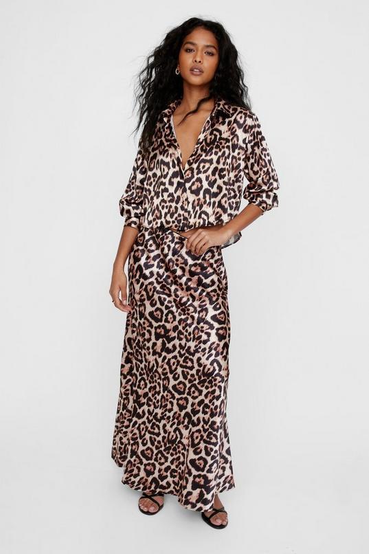 Animal Print Shirt And Skirt Set Product Image