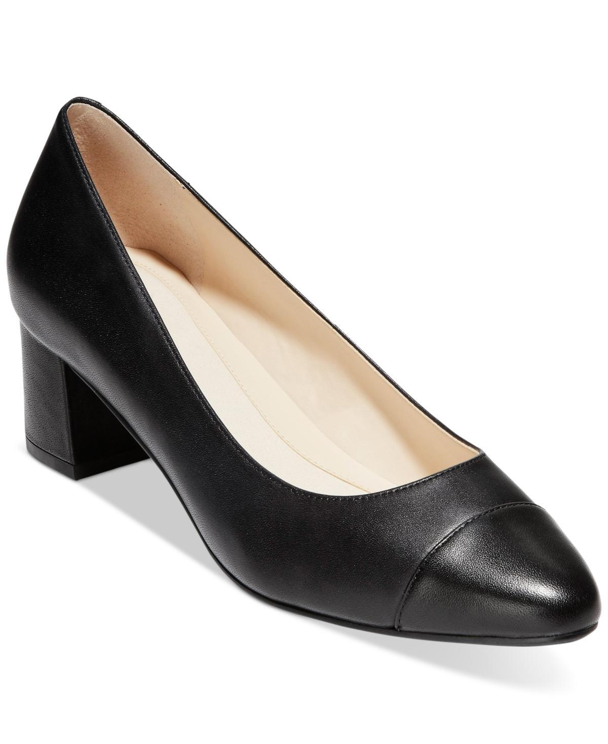 Cole Haan The Go-To Pump 45 mm Suede/Black Croc) Women's Shoes Product Image