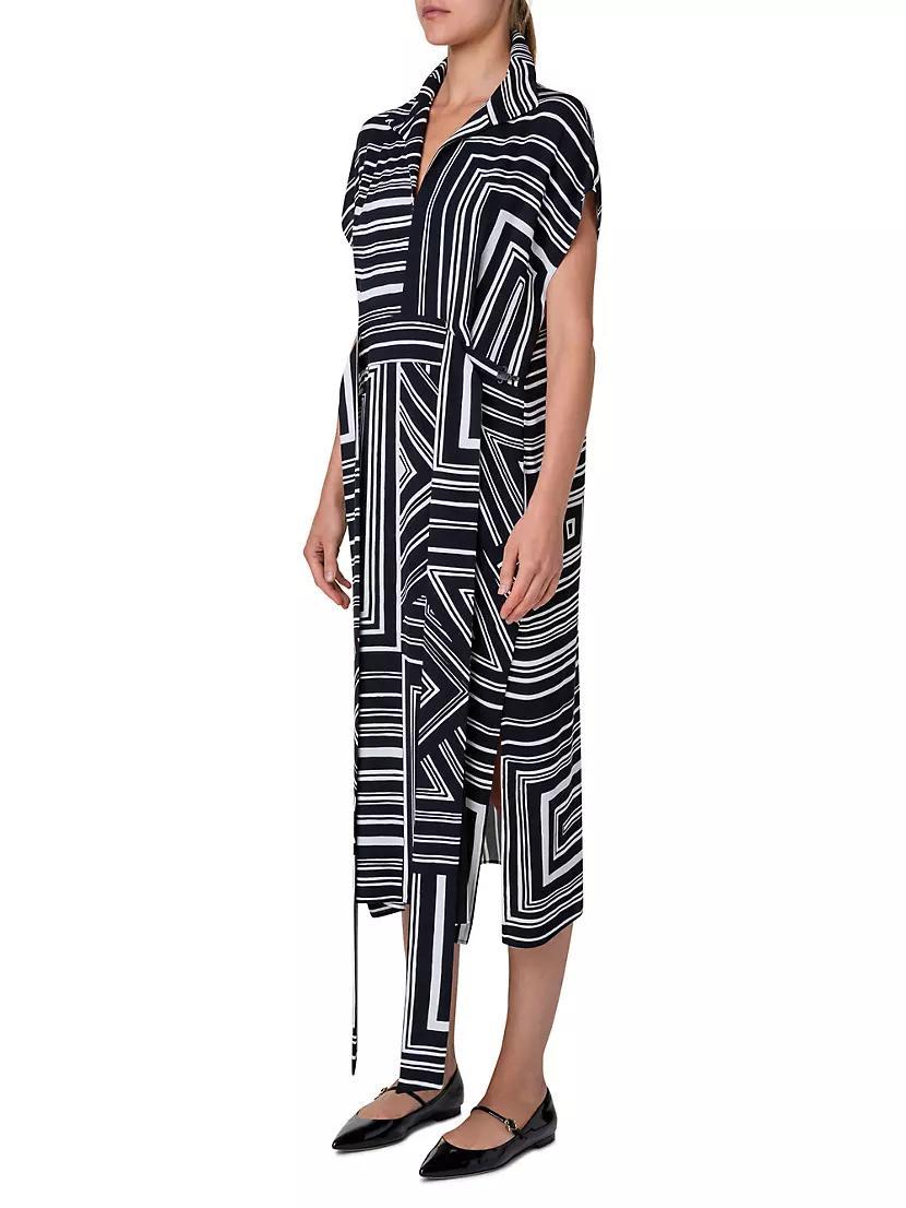 Lizz'es Lines Silk Crêpe Tunic Dress Product Image