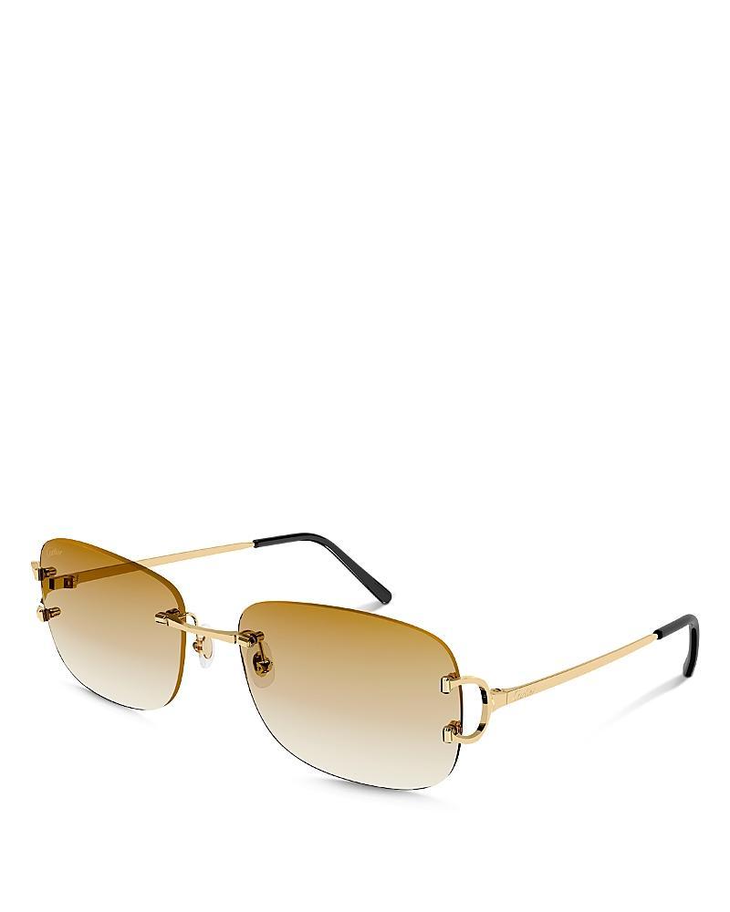 Cartier Signature C 24K Gold Plated Rimless Sunglasses Product Image