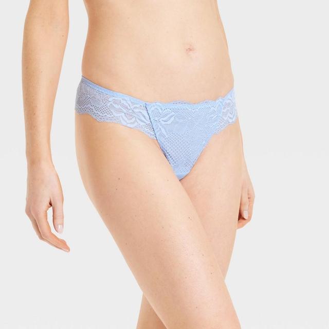 Womens Galloon Lace Thong - Auden Blue XS Product Image