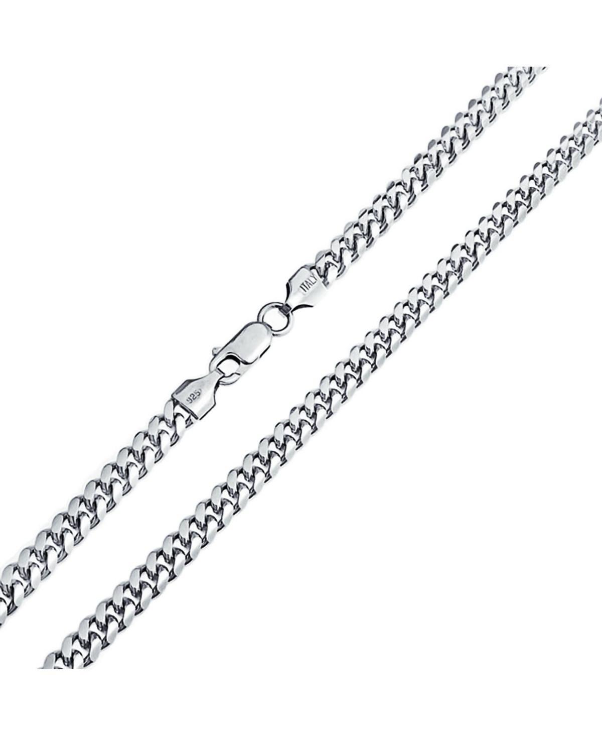 Solid .925 Sterling Silver 150 Gauge 5MM Heavy Curb Miami Cuban Chain Necklace For Men Nickel-Free 24 Inch Product Image