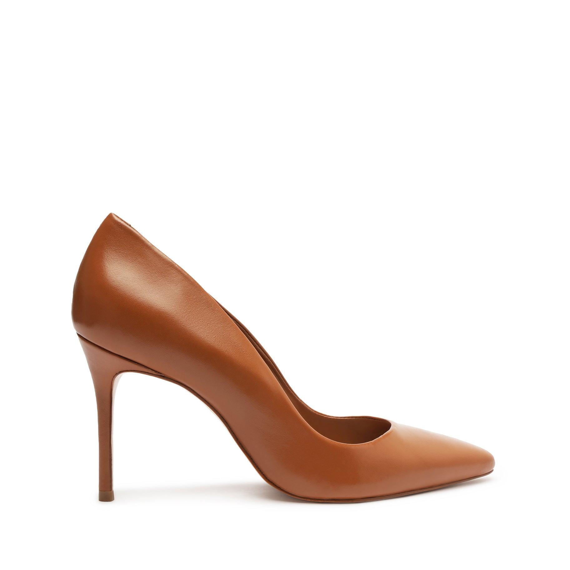 Lou Lo Nappa Leather Pump - 5 Honey Peach Nappa Leather Product Image