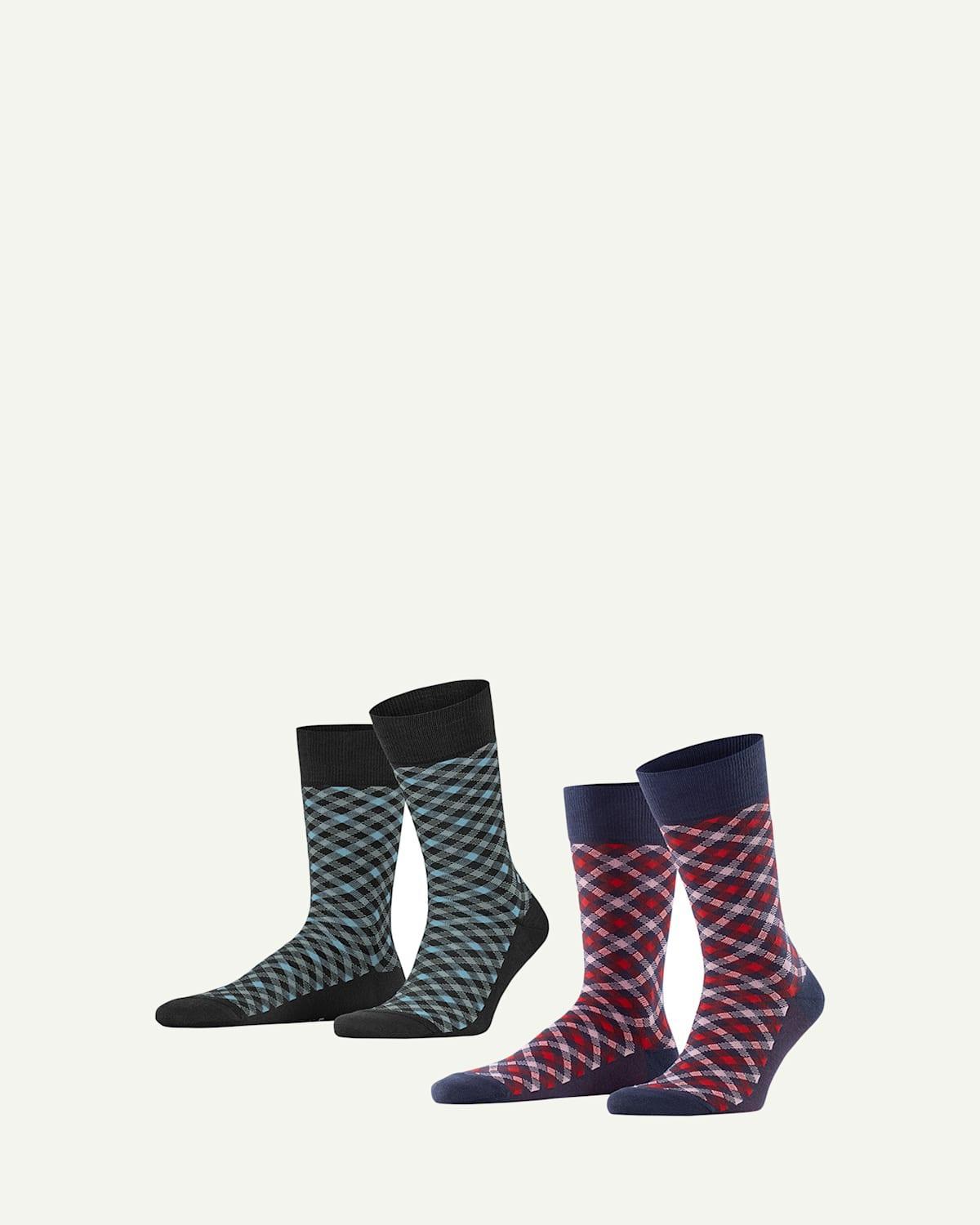 Mens Smart Check 2-Pack Mid-Calf Sock Bundle Product Image