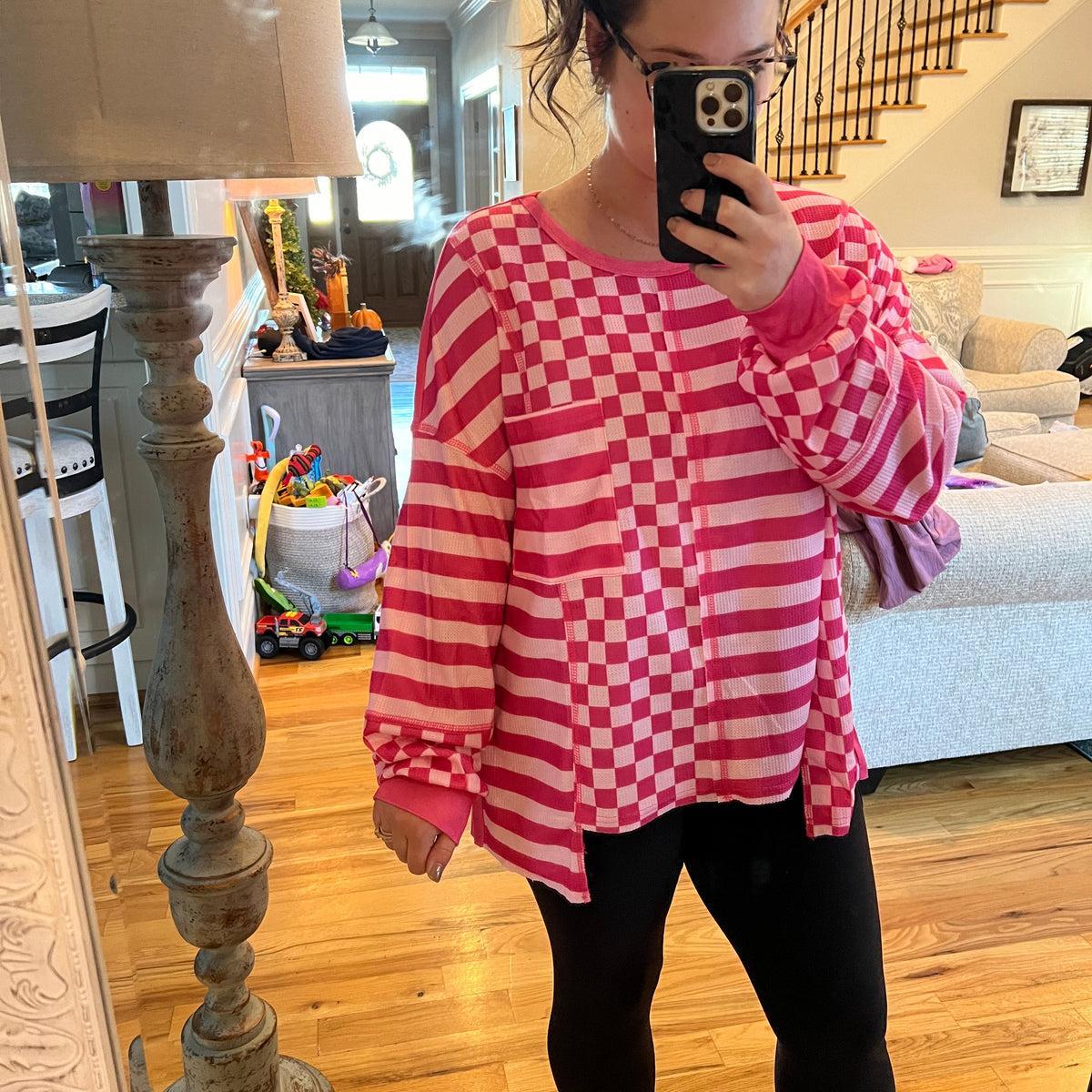 Pink Check Top Product Image