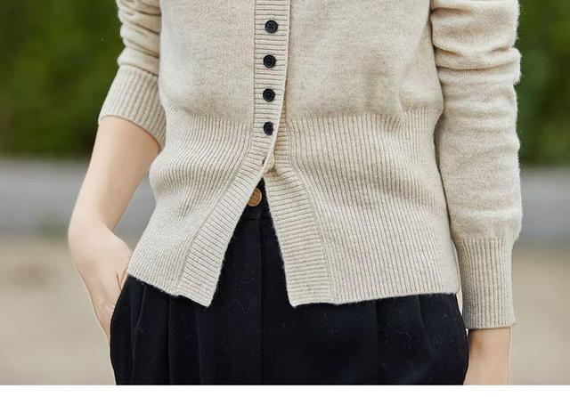 V-Neck Ribbed Cardigan Product Image