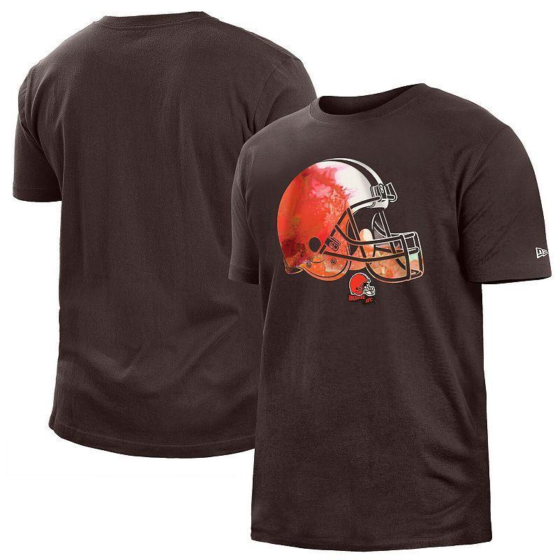 Mens New Era Brown Cleveland Browns 2022 Sideline Ink Dye T-shirt Product Image