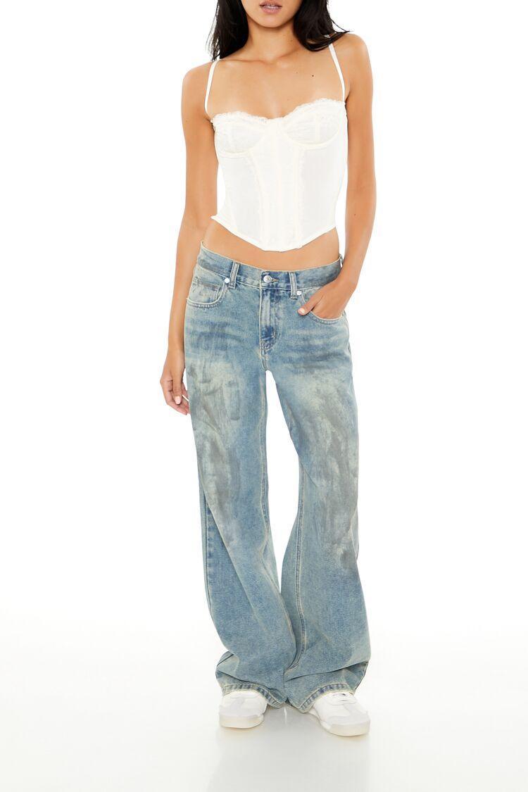 Brushed Mid-Rise Baggy Jeans | Forever 21 Product Image