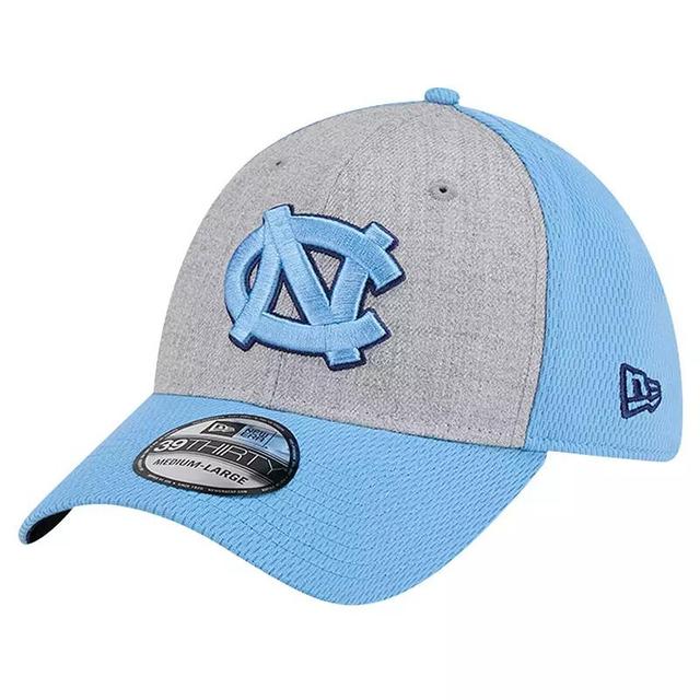 Mens New Era Heather Gray/Carolina Blue North Carolina Tar Heels Two-Tone 39THIRTY Flex Hat Product Image