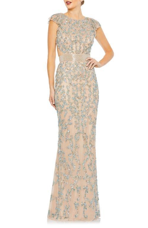 Womens Beaded A-Line Gown Product Image