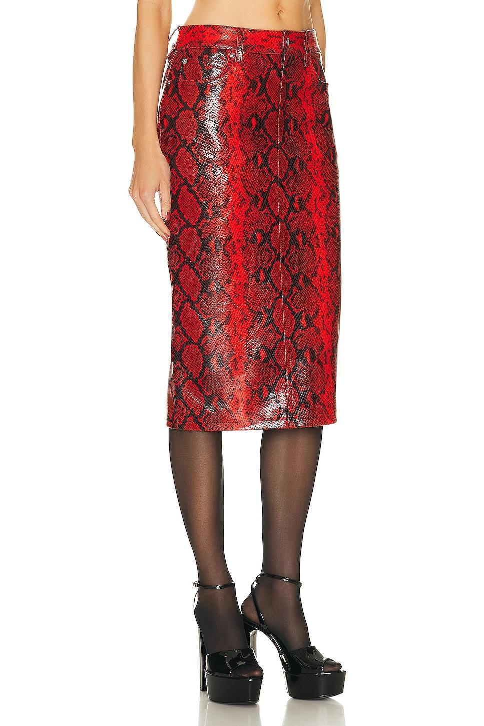 Alexander Wang Leather Pencil Skirt Red. (also in ). Product Image