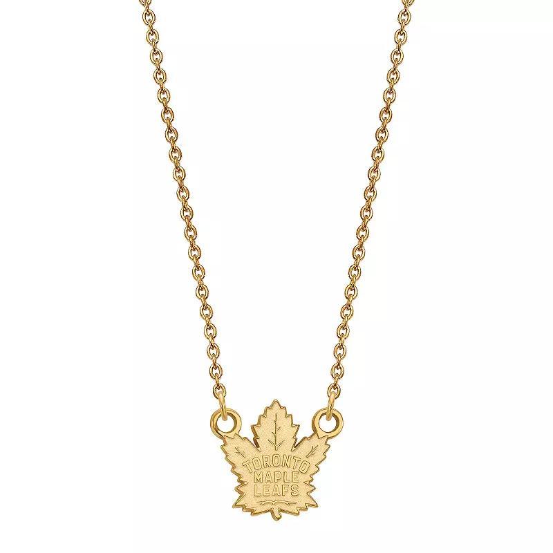 LogoArt Toronto Maple Leafs 14k Gold Small Logo Pendant Necklace, Womens 14k Yellow Gold Product Image