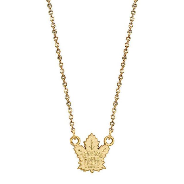 LogoArt Toronto Maple Leafs 14k Gold Small Logo Pendant Necklace, Womens 14k Yellow Gold Product Image