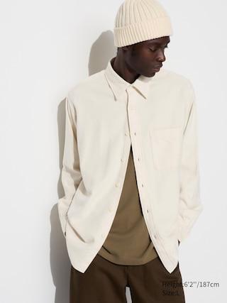 Mens Flannel Shirt Off White Small UNIQLO US Product Image