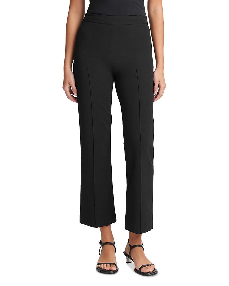 Vince Pintuck Crop Flare Cotton Blend Pants Product Image