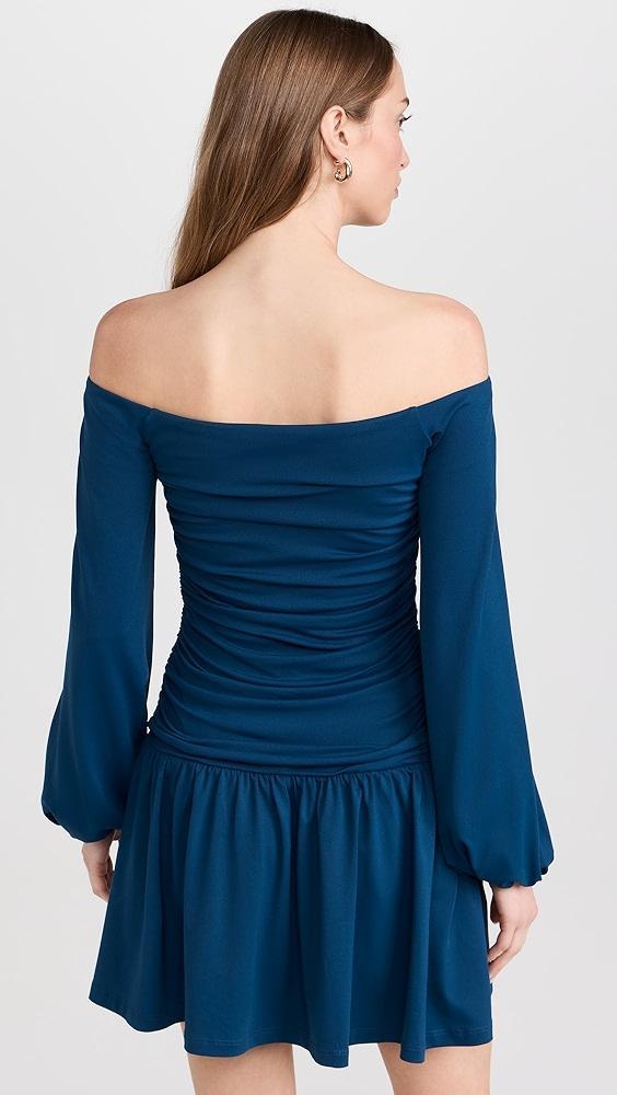 Susana Monaco Off Shoulder Poet Low Waist Dress | Shopbop Product Image