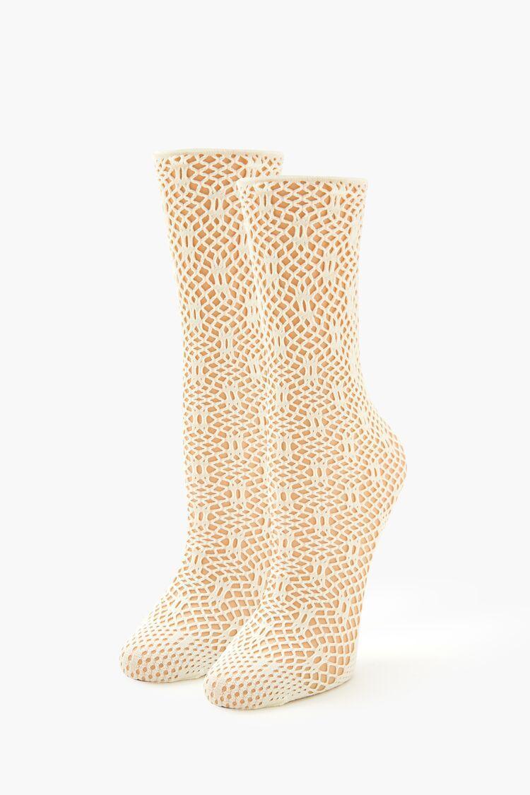 Sheer Crochet Crew Socks | Forever 21 Product Image