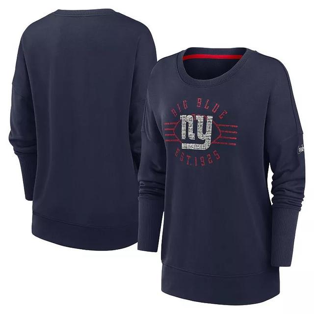 Womens Nike New York Giants Rewind Playback Icon Performance Pullover Sweatshirt Blue Product Image