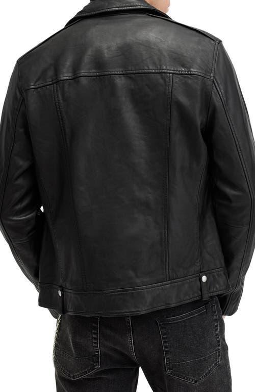 ALLSAINTS Milo Leather Biker Jacket In Black Product Image