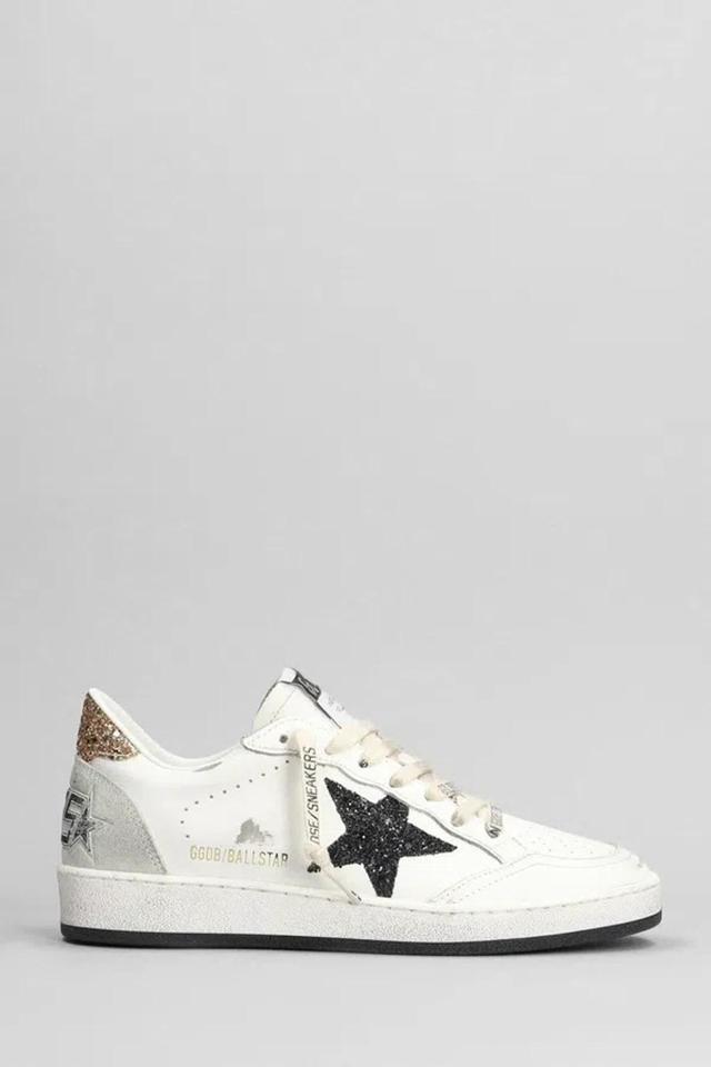 GOLDEN GOOSE Ball Star Leather Sneakers In White Product Image